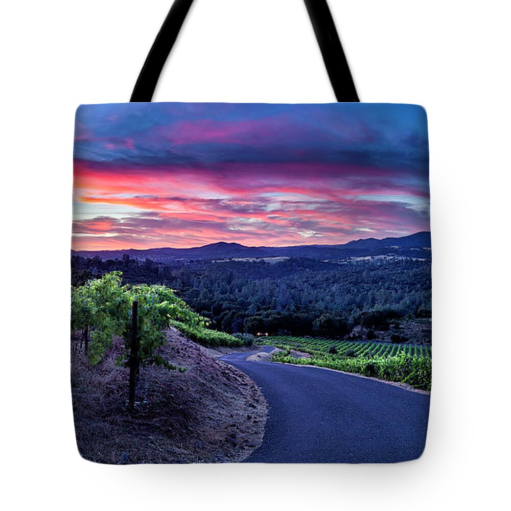 Vineyards Tote Bag featuring the photograph Gianelli Vineyard by Gary Johnson