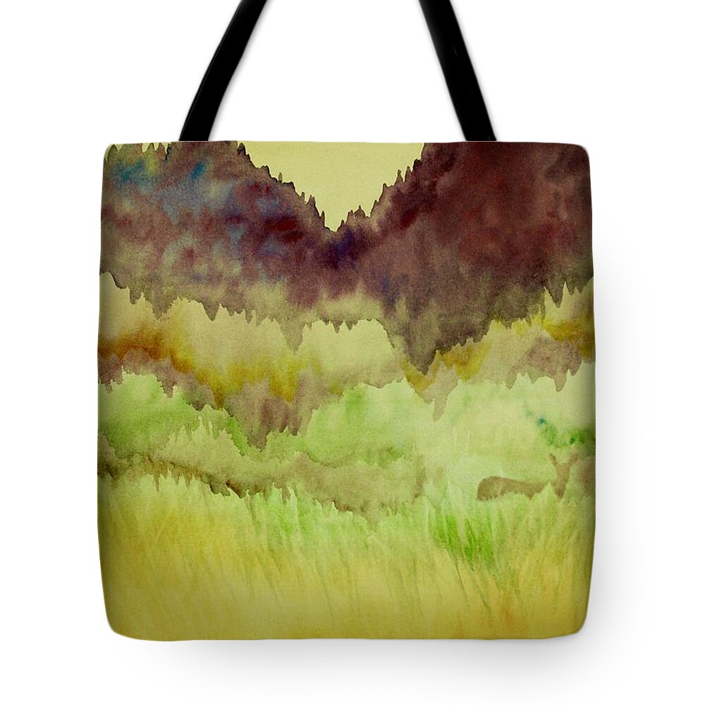 Kim Mcclinton Tote Bag featuring the painting Gilded Morning by Kim McClinton