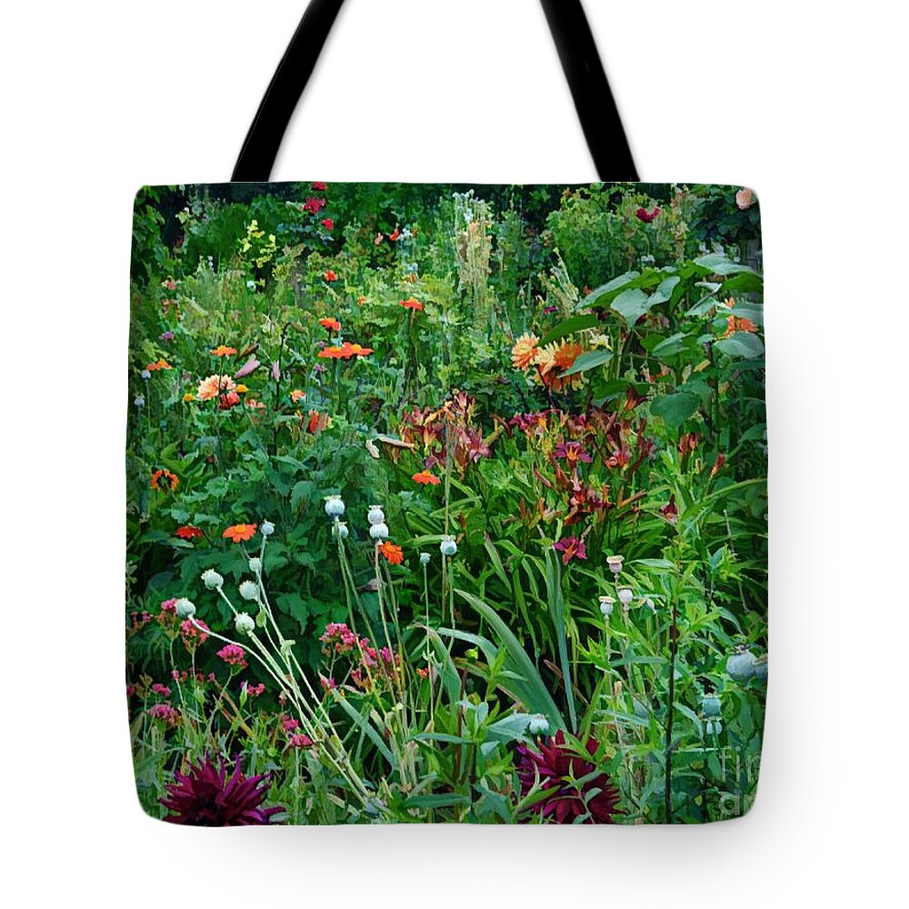 Garden Tote Bag featuring the photograph Giverny Garden 1 by Joe Roache