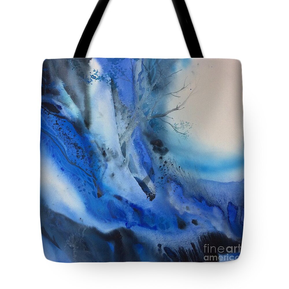 Abstract Tote Bag featuring the painting Givre by Donna Acheson-Juillet