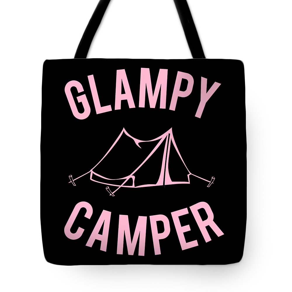 Funny Tote Bag featuring the digital art Glampy Camper by Flippin Sweet Gear