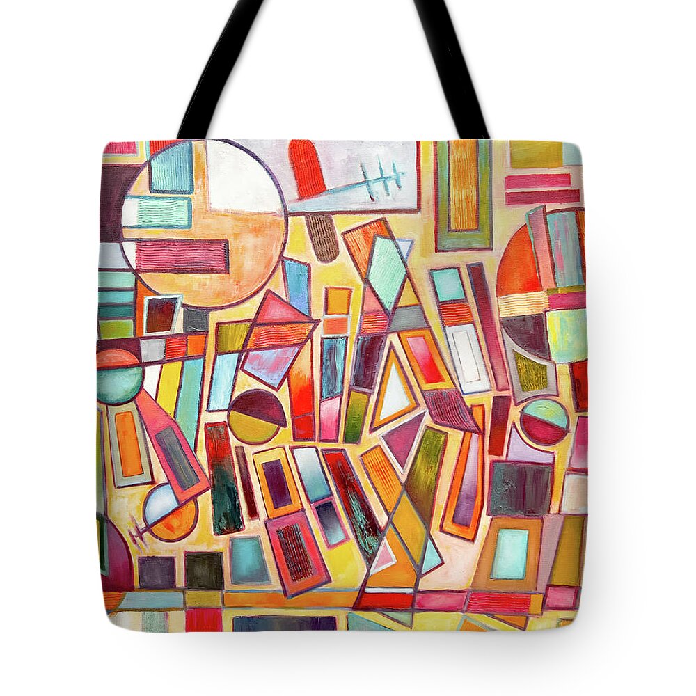 Abstract Tote Bag featuring the painting Glass Breaker by Jason Williamson