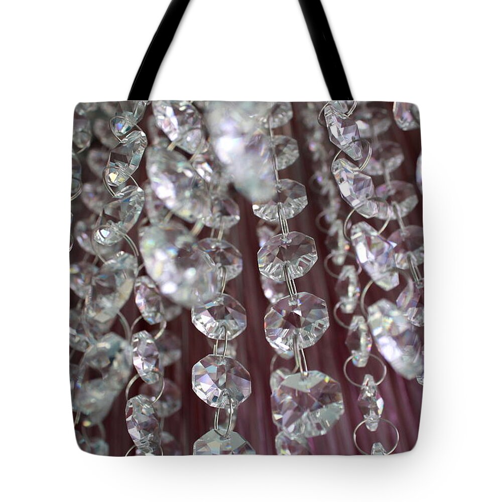 Glass Tote Bag featuring the photograph Glass crystals by Jindra Noewi