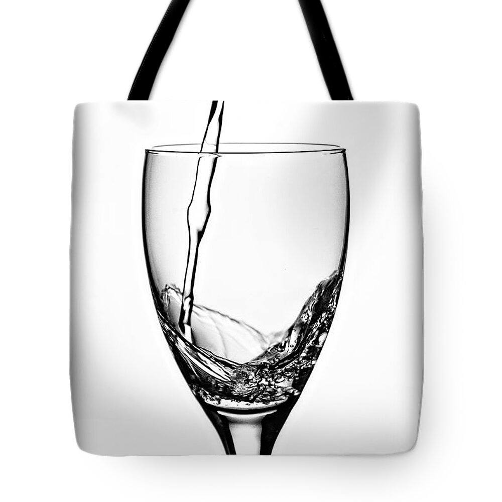 Liquid Tote Bag featuring the photograph Glass Half Full by Carmen Kern