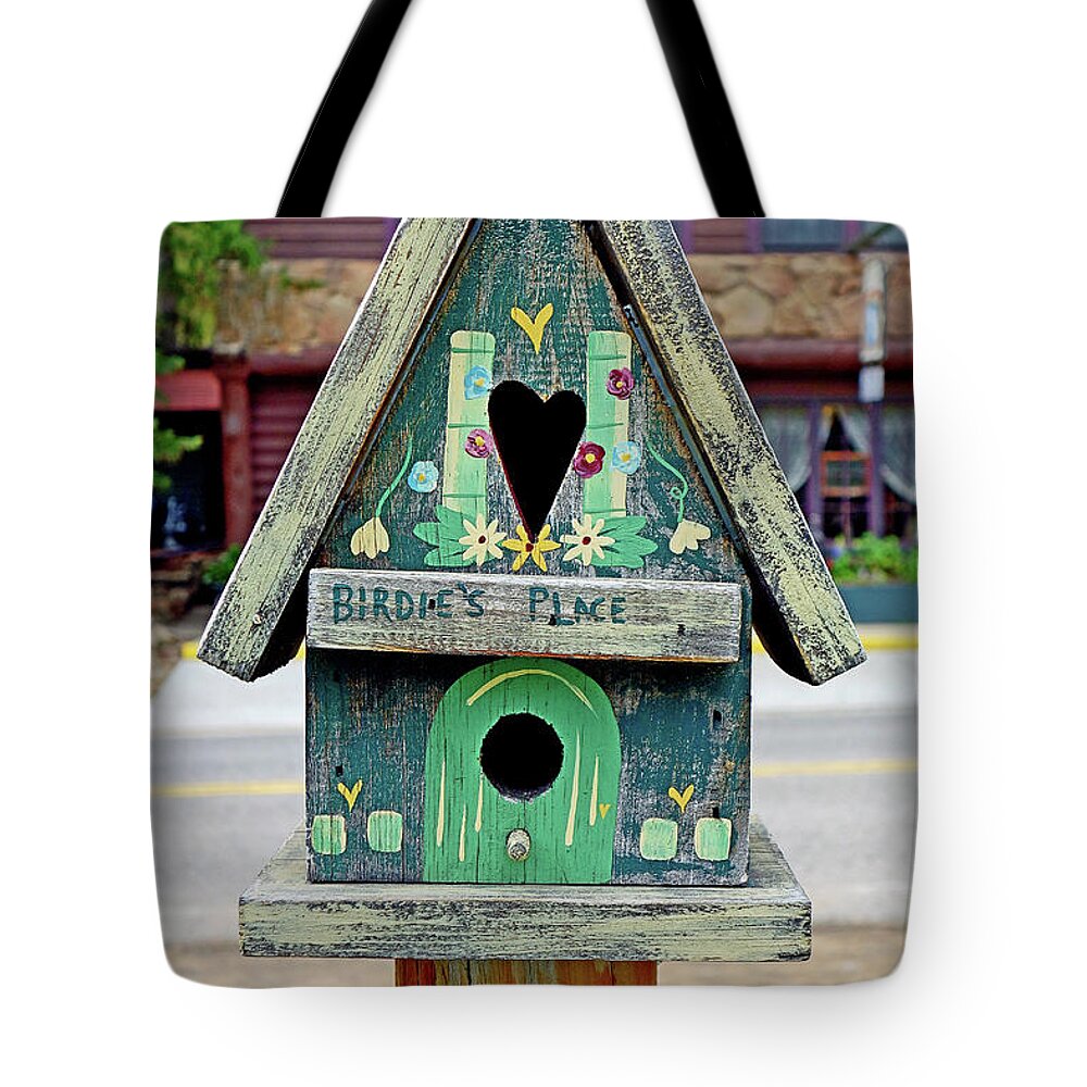 Glen Haven Tote Bag featuring the photograph Glen Haven Bird Houses Study 1 by Robert Meyers-Lussier