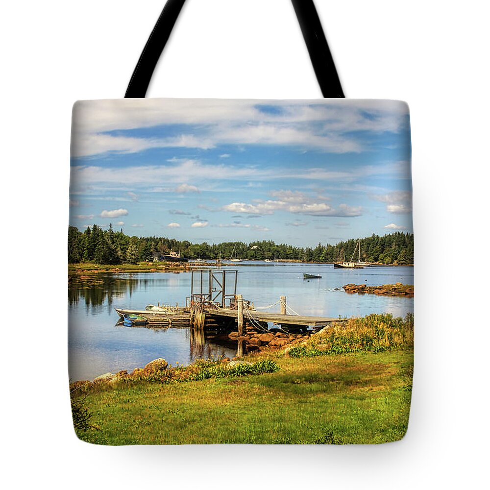 Glen Margaret Bay Tote Bag featuring the photograph Glen Margaret Bay Nova Scotia by Tatiana Travelways