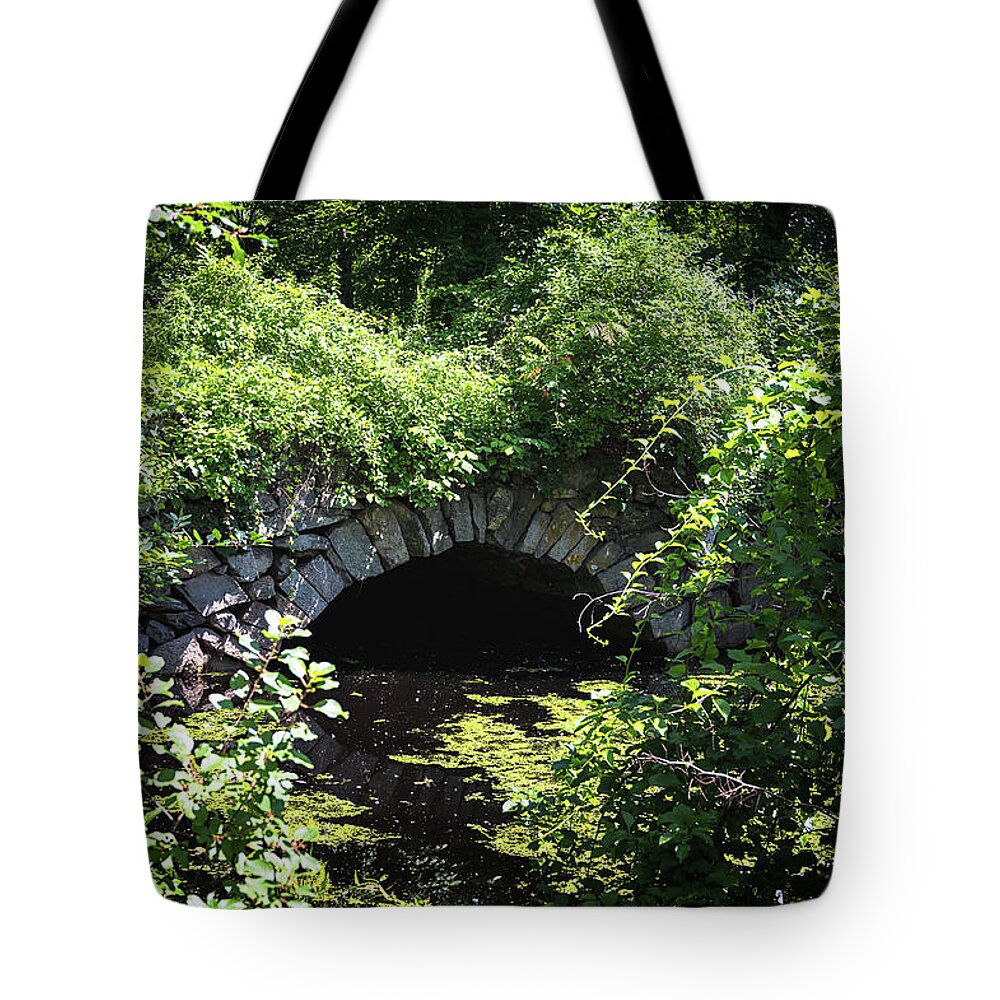 Historic Tote Bag featuring the photograph Glimpse of Sands Bridge by Steven Nelson