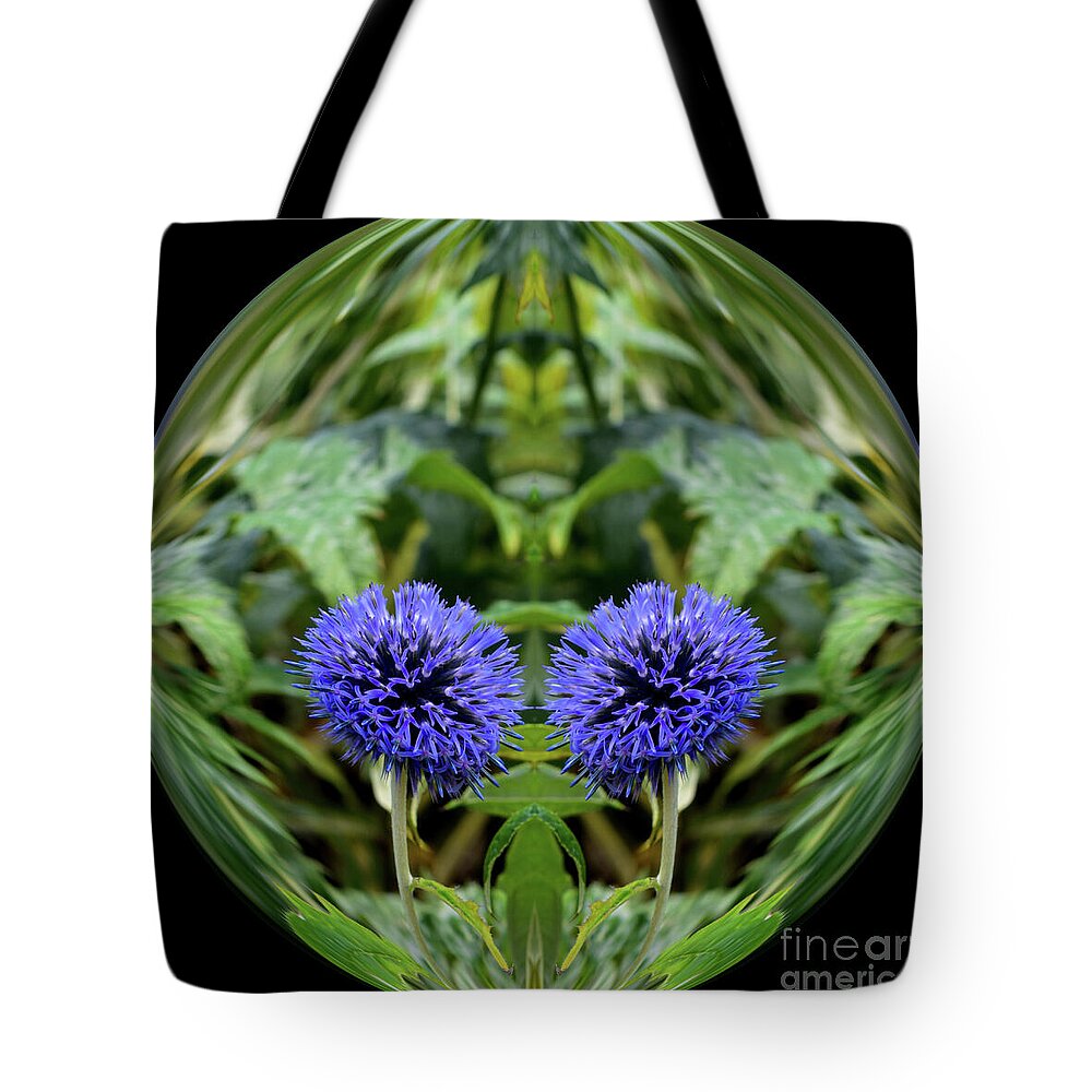 Flowers Tote Bag featuring the photograph Globe Thistle by Yvonne Johnstone