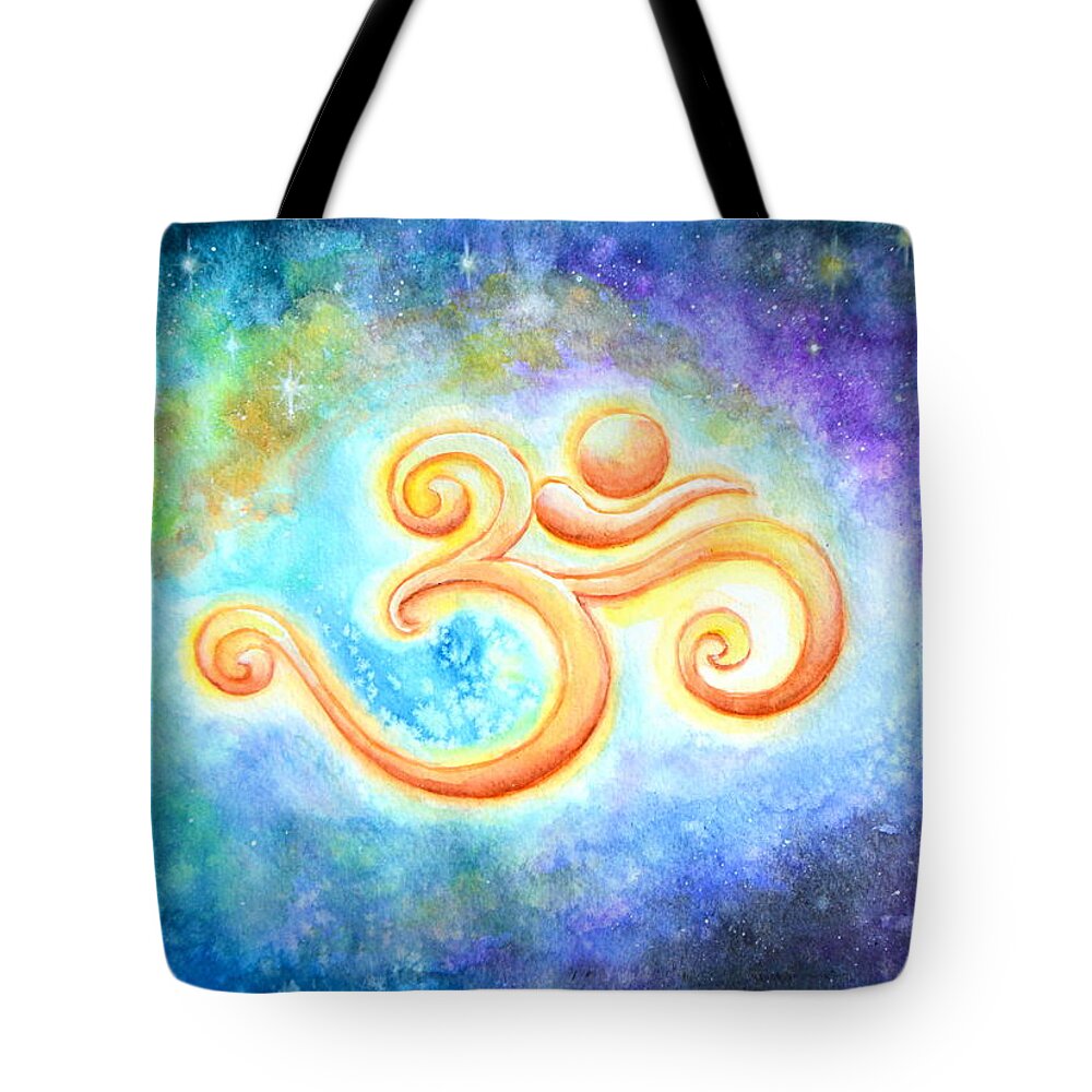 Pranava Tote Bag featuring the painting Glowing Array by Agata Lindquist