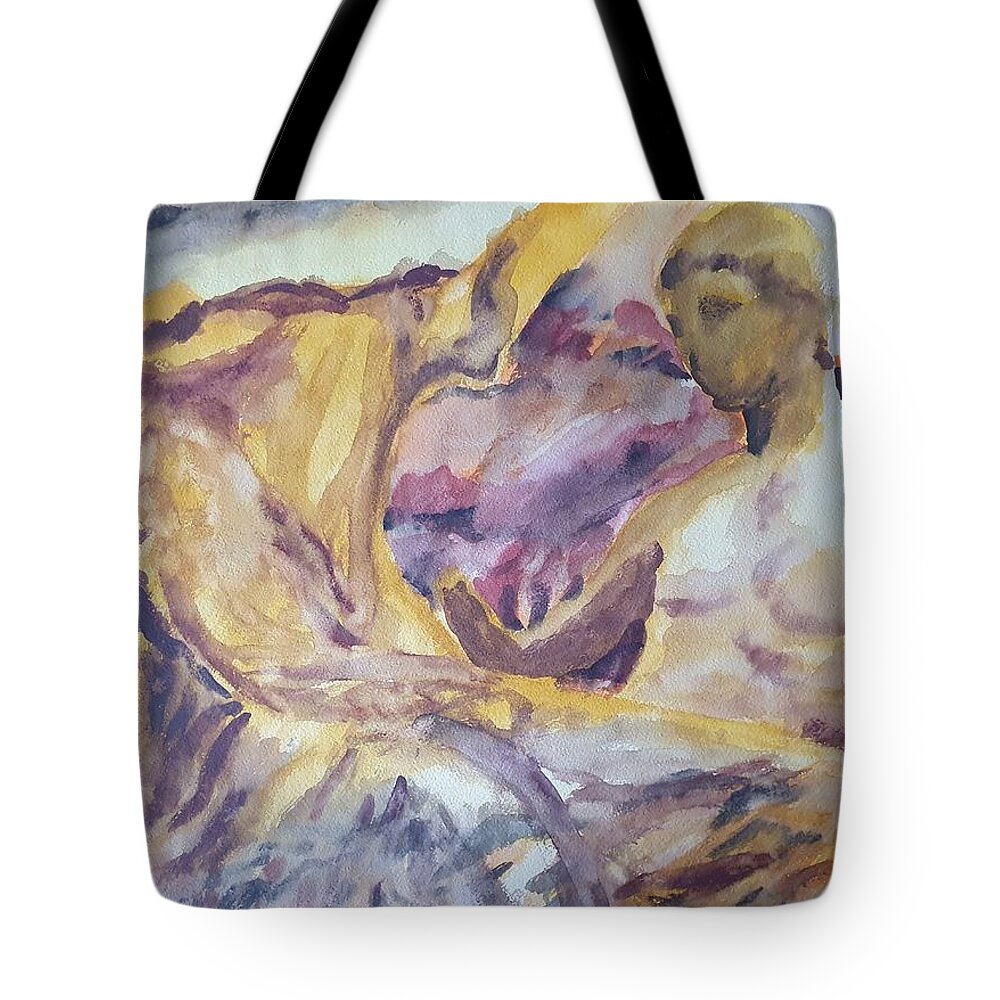 Masterpiece Paintings Tote Bag featuring the painting Gods of Olympus by Enrico Garff