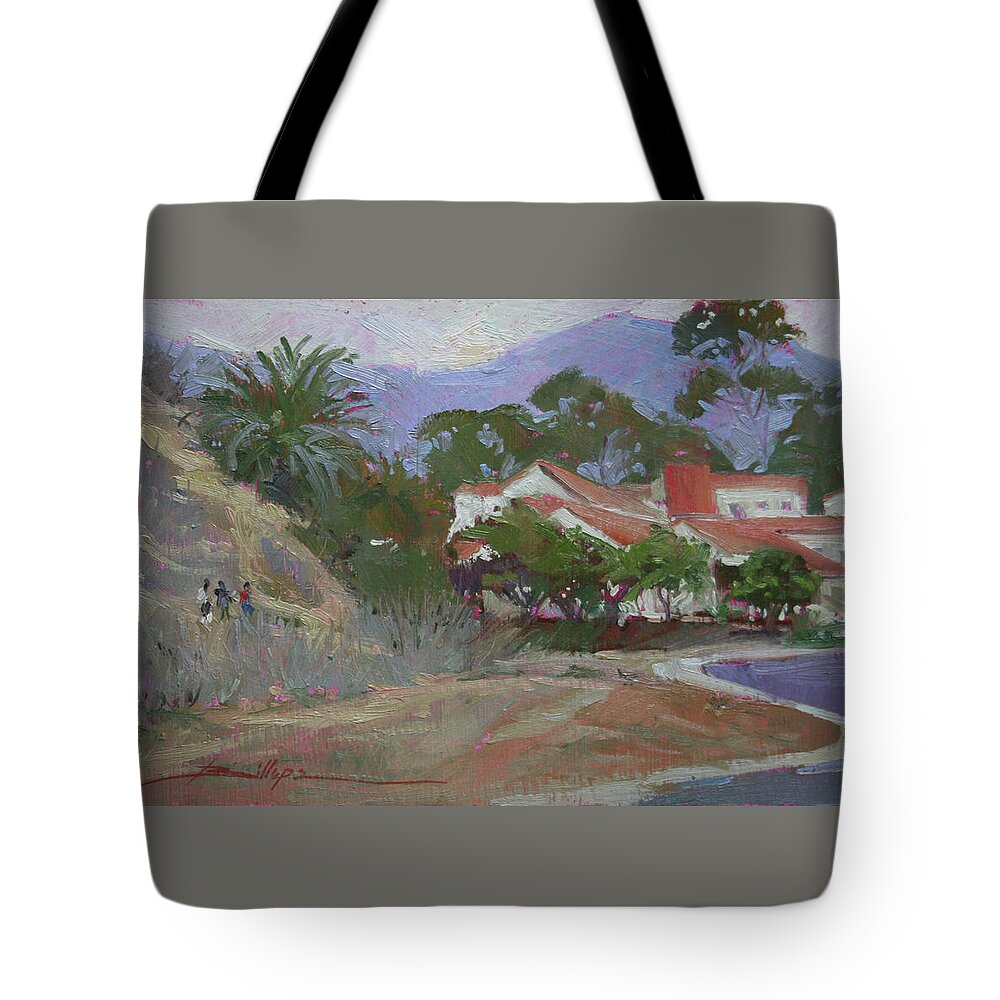 Catalina Island Ca Tote Bag featuring the painting Going Home Catalina by Elizabeth J Billups