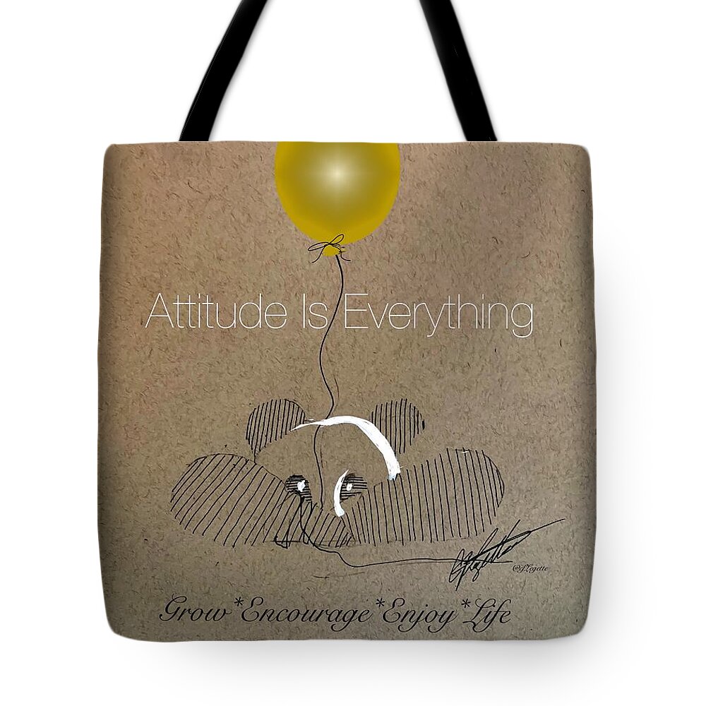 Golden Tote Bag featuring the drawing Grow by C F Legette