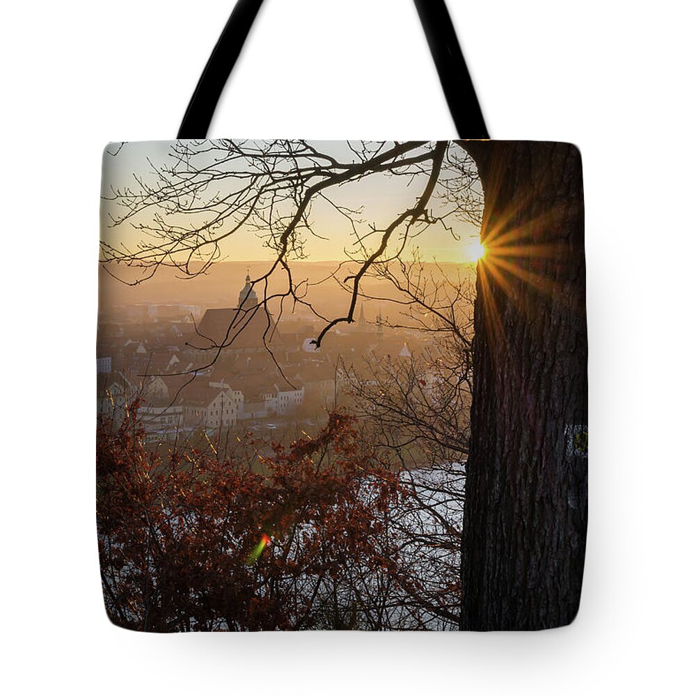 Sunset Tote Bag featuring the photograph Golden evening light 2 by Adriana Mueller