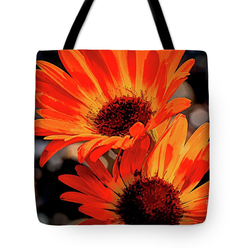 Floral Tote Bag featuring the photograph Golden Joy by Diana Mary Sharpton