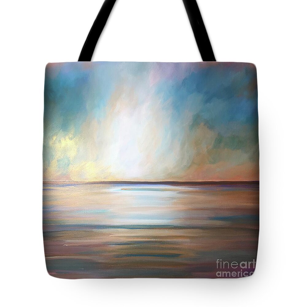 Gold Tote Bag featuring the painting Golden Light by Stacey Zimmerman