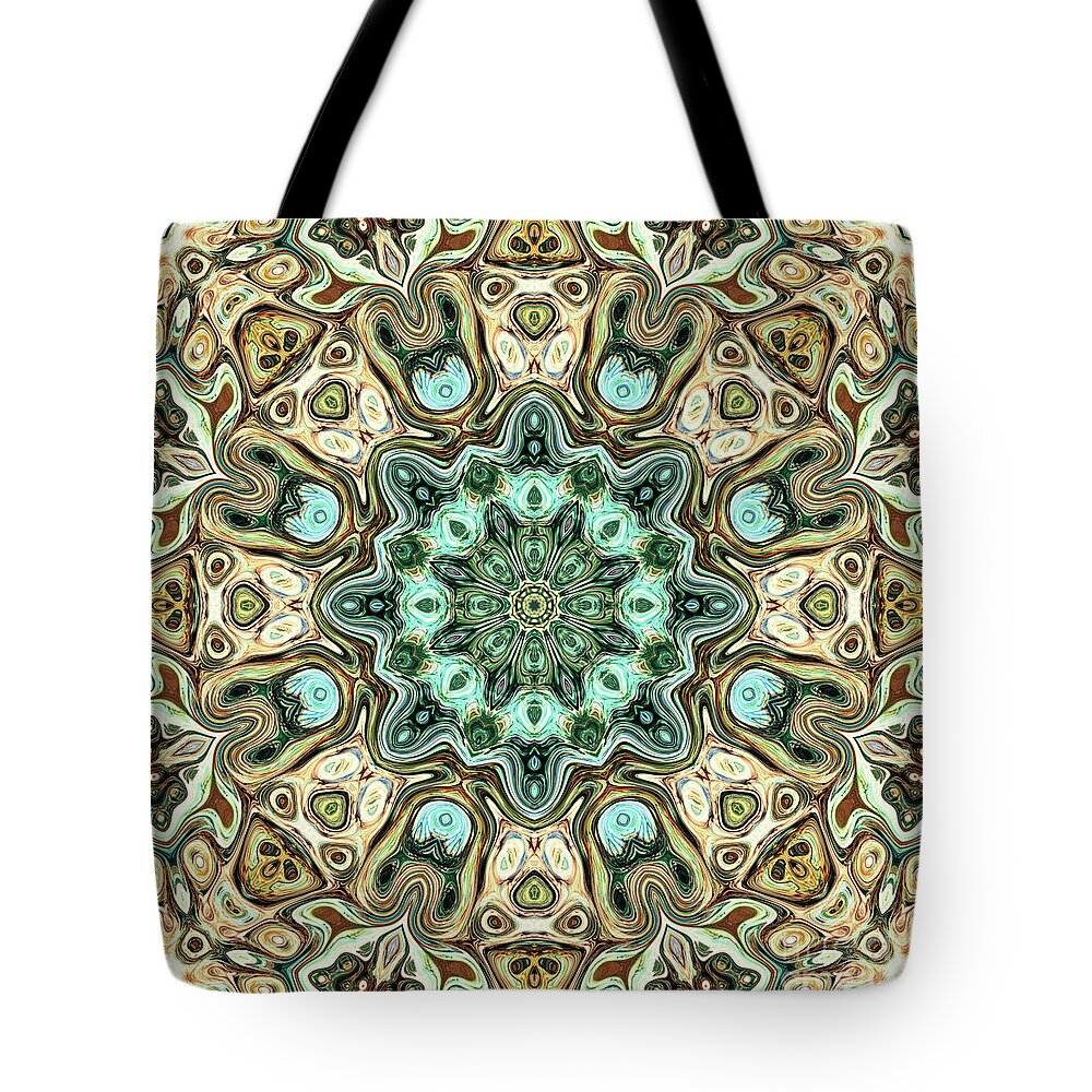 Mandala Tote Bag featuring the digital art Golden Mandala by Phil Perkins