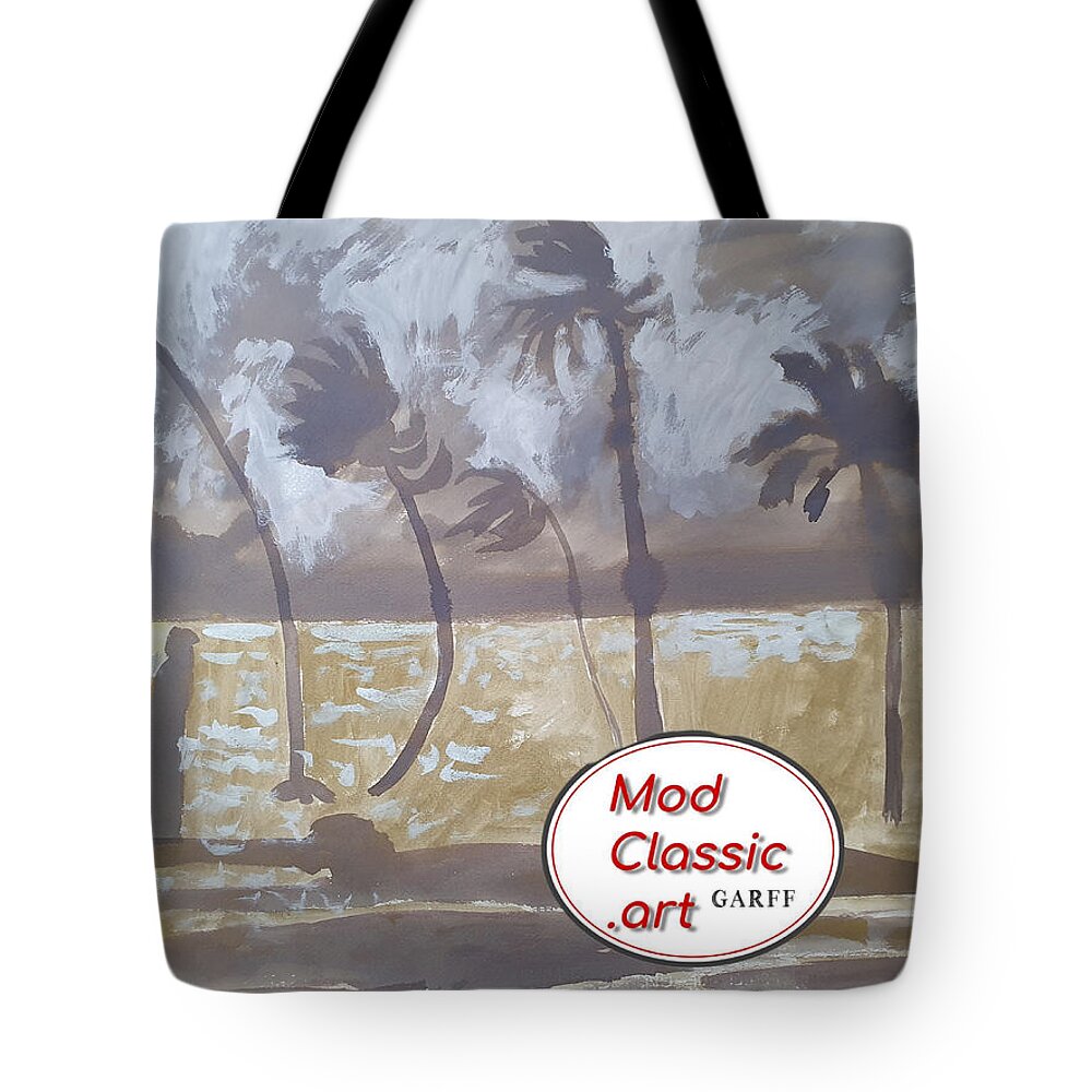 Ancient Egypt Tote Bag featuring the painting Golden Storm ModClassic Art by Enrico Garff