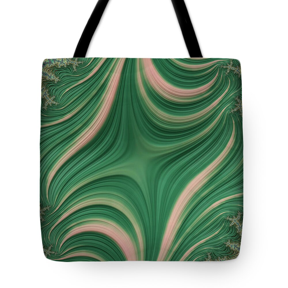 Abstract Tote Bag featuring the digital art Golf Course by Manpreet Sokhi