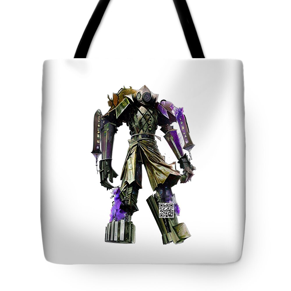 Action Figures Tote Bag featuring the digital art Gonga by Rafael Salazar