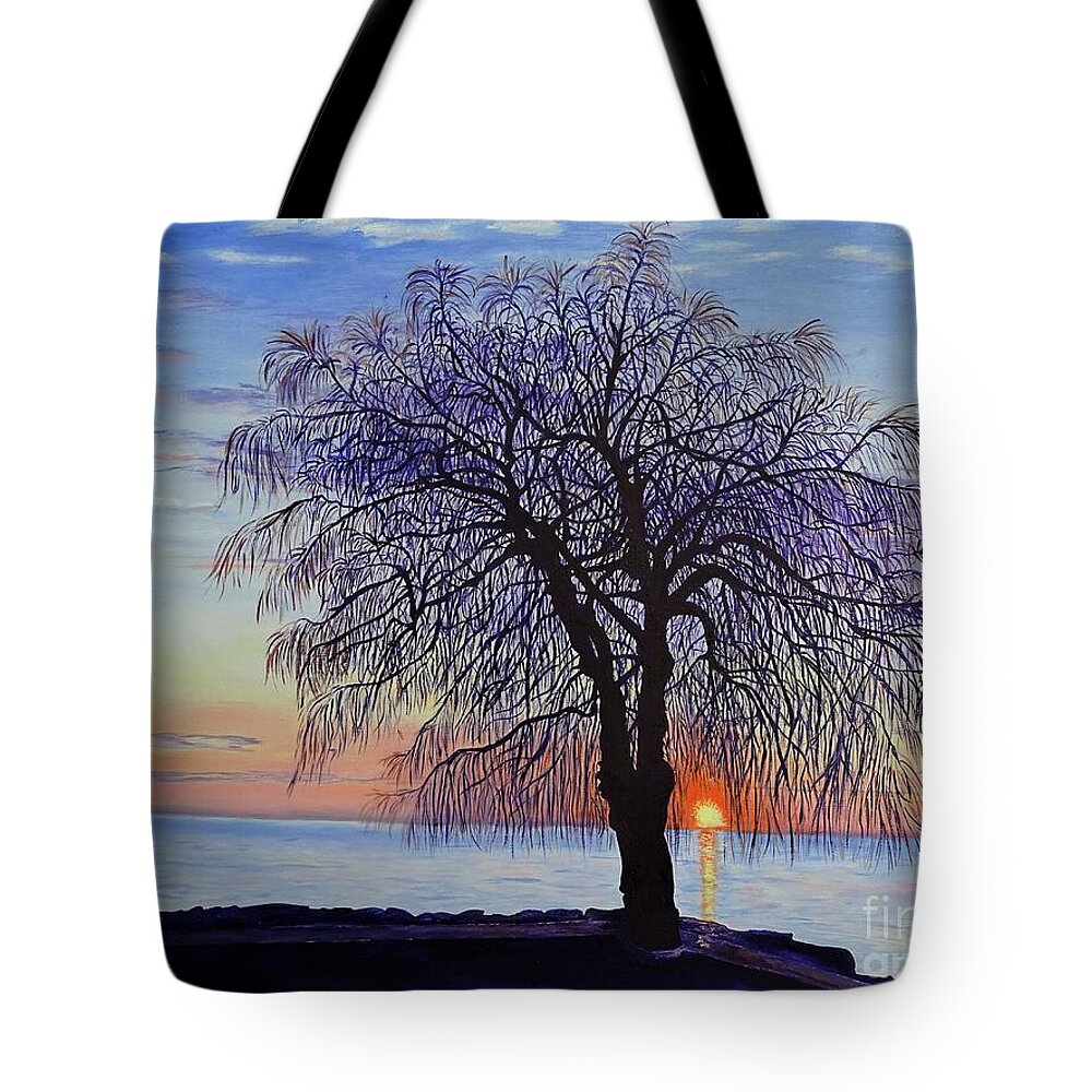 Rochester New York Tote Bag featuring the painting Good Morning from Rochester, NY by Lisa Rose Musselwhite