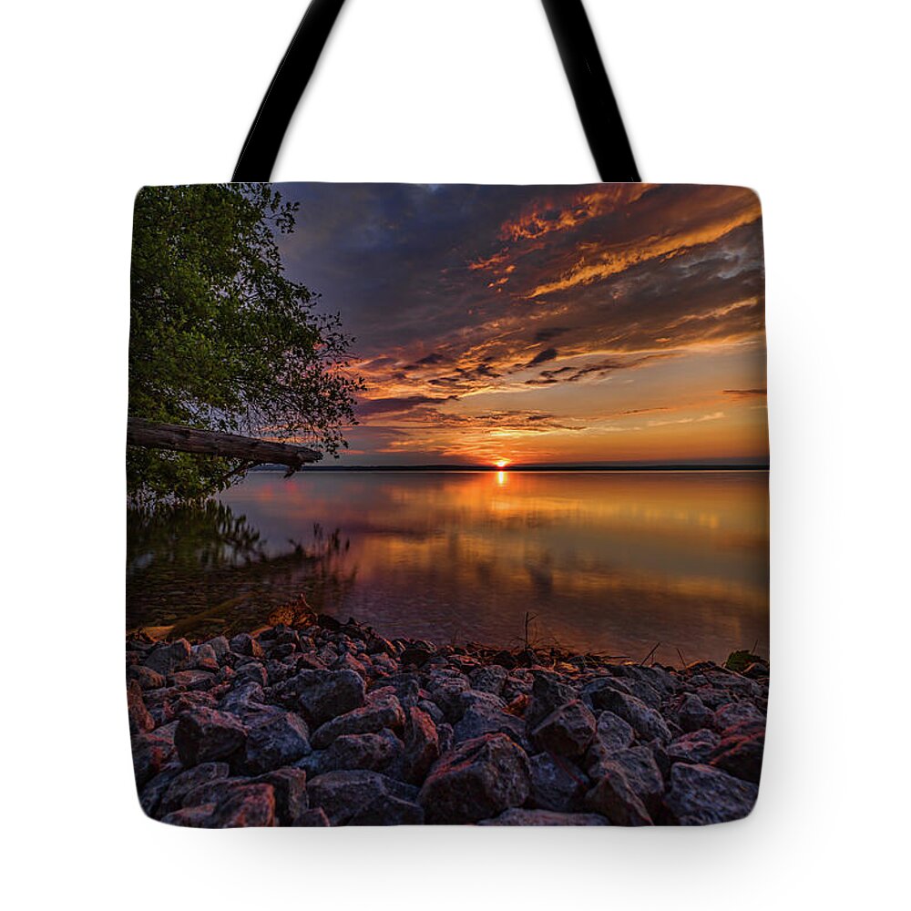 Higgins Lake Tote Bag featuring the photograph Good Morning by Joe Holley