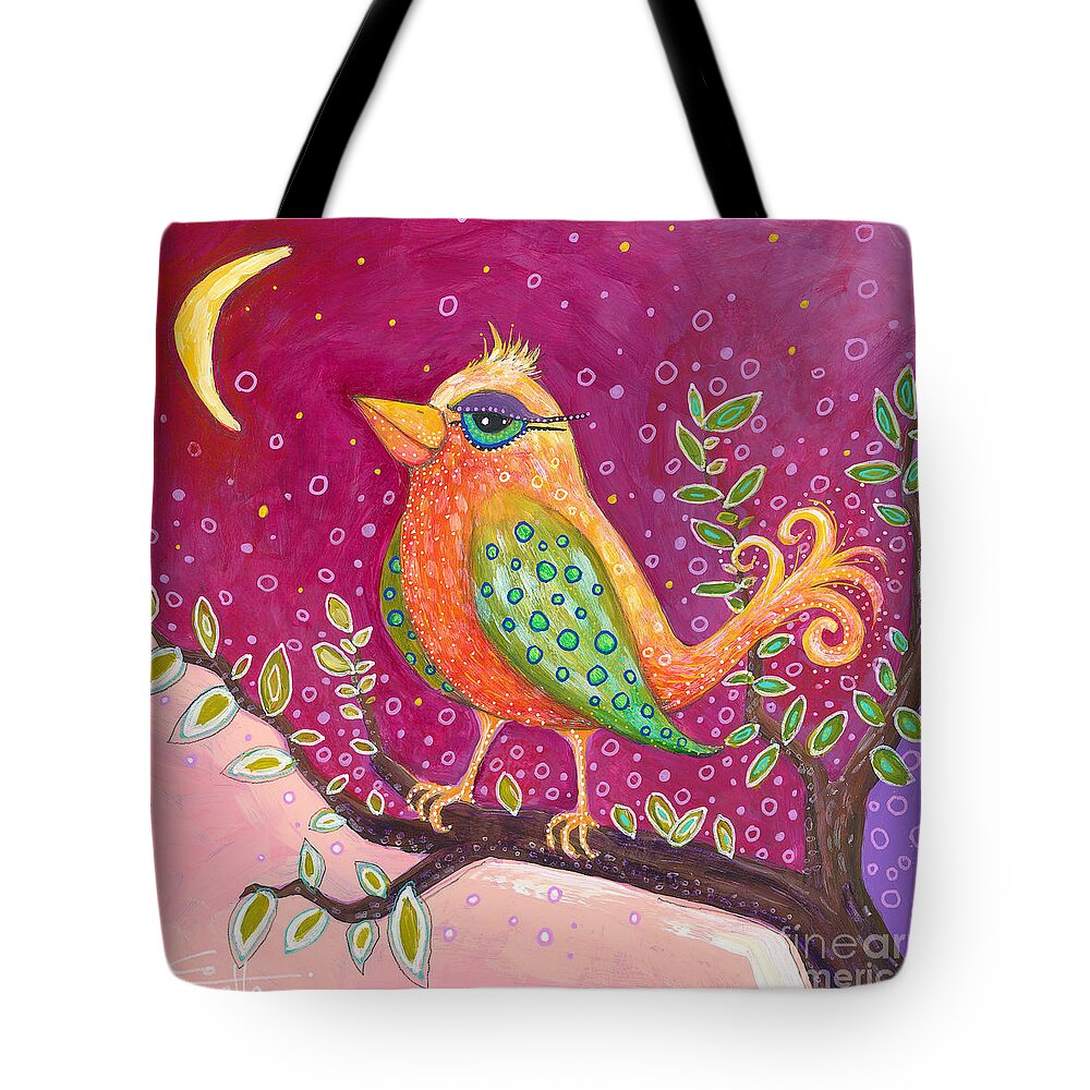 Bird Painting Tote Bag featuring the painting Good Morning Sunshine by Tanielle Childers
