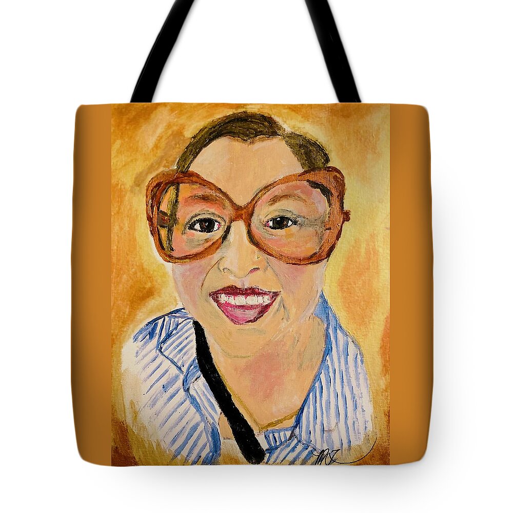 Latina Tote Bag featuring the painting Goofy Glasses by Melody Fowler
