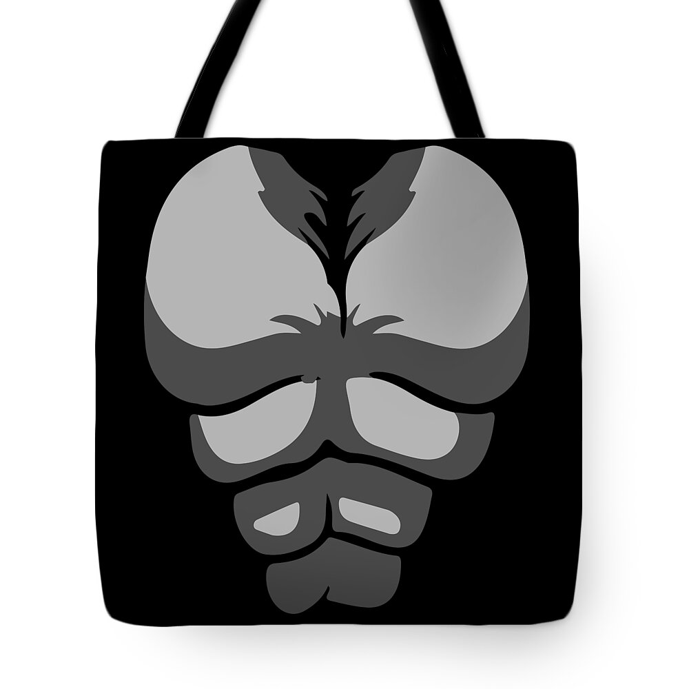 Halloween Tote Bag featuring the digital art Gorilla Monkey Chest Costume by Flippin Sweet Gear