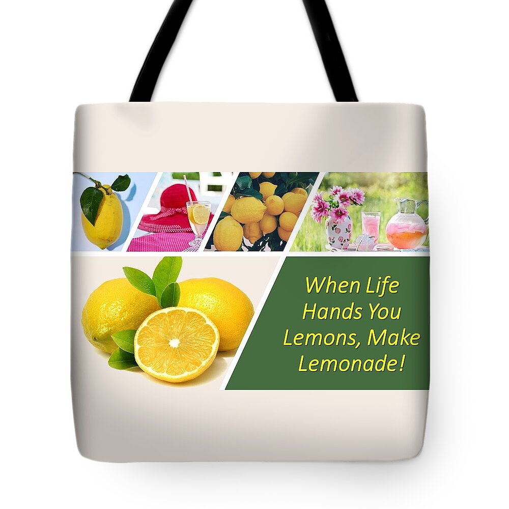 Lemons Tote Bag featuring the photograph Got Lemons Make Lemonade by Nancy Ayanna Wyatt