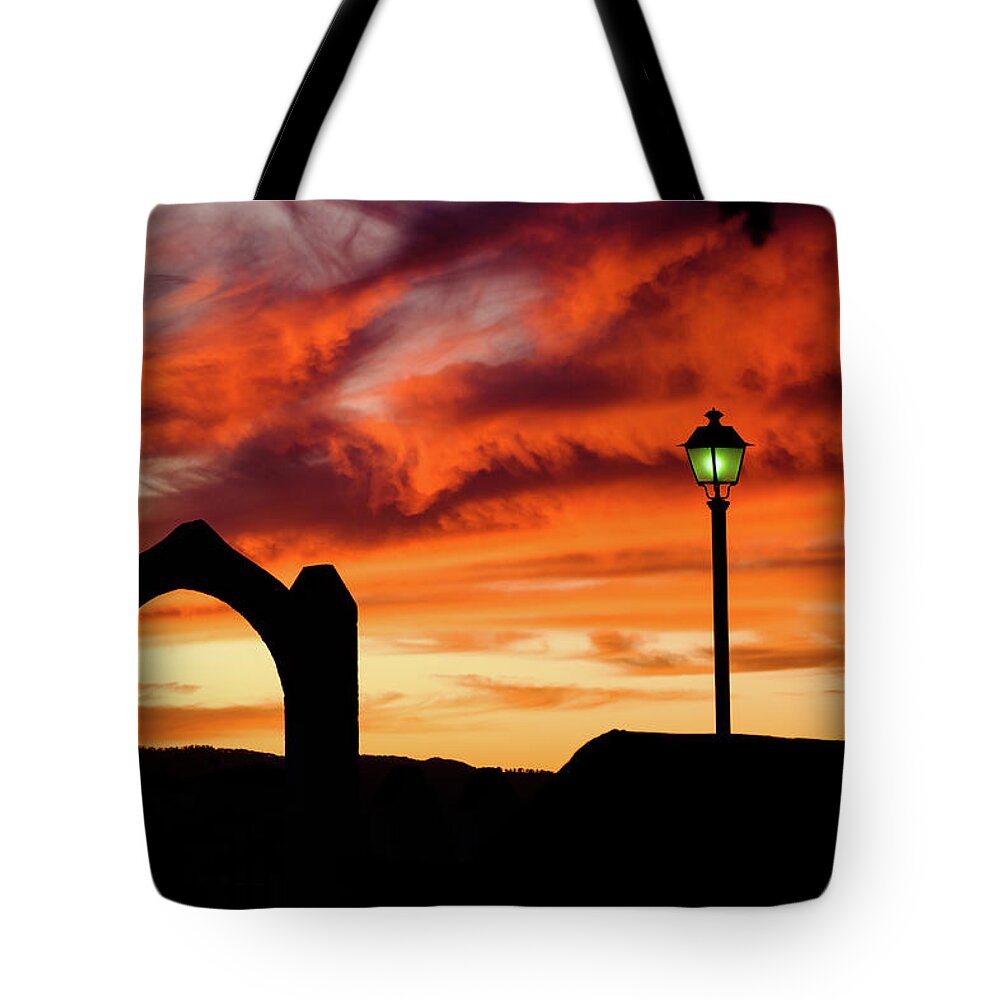 Andalucía Tote Bag featuring the photograph Gothic Sunset by Gary Browne