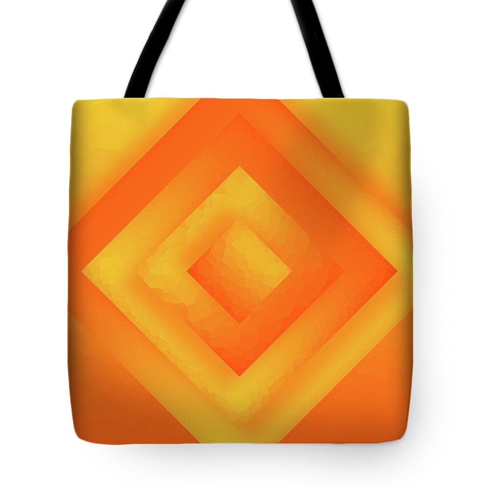 Abstract Tote Bag featuring the digital art Sun Diamond by Liquid Eye