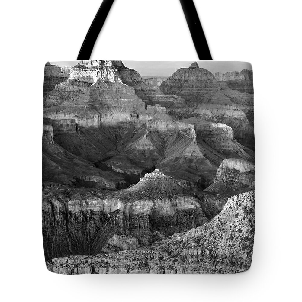Twilight Summer May June Arizona Landscape Inspirational Wild An Tote Bag featuring the photograph Grand Canyon sunset from Mather Point, Gr by Tim Fitzharris