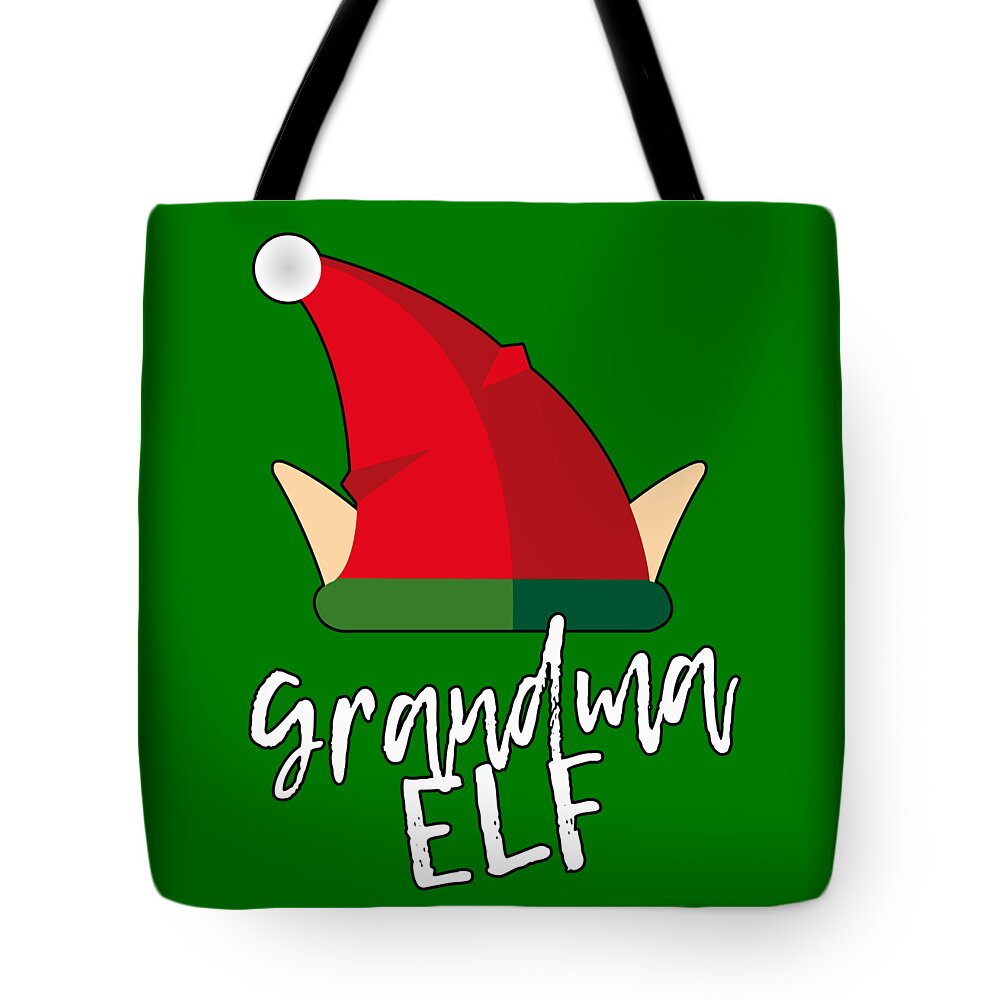 Christmas 2023 Tote Bag featuring the digital art Grandma Elf Christmas Costume by Flippin Sweet Gear