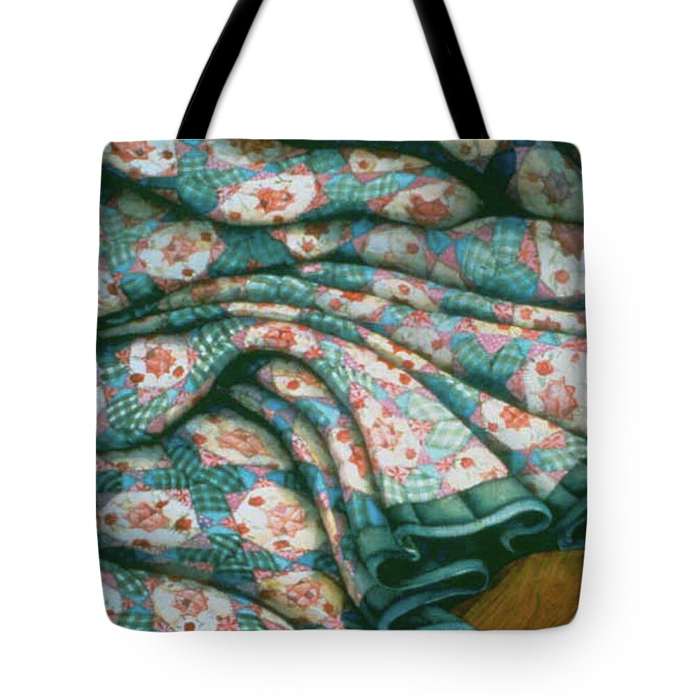Watercolor Tote Bag featuring the painting Grandmother's Flower Garden by Helen Klebesadel