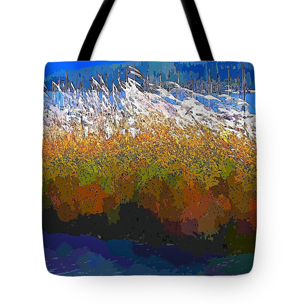 Grass Tote Bag featuring the photograph Grass in Wind by Robert Bissett