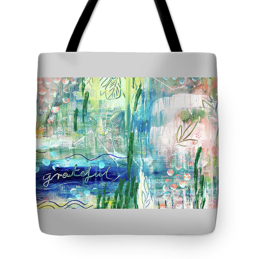 Grateful Tote Bag featuring the painting Grateful by Claudia Schoen