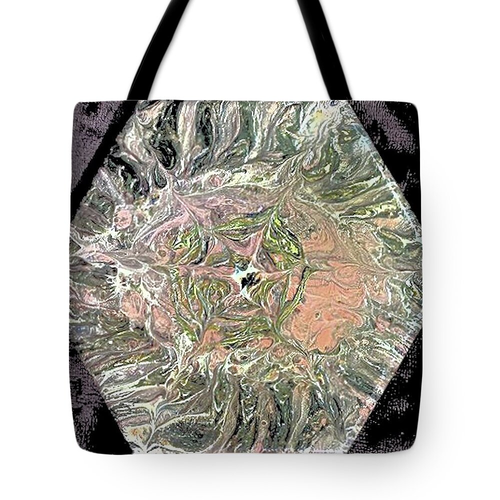 Gravity Tote Bag featuring the painting Gravity by Pour Your heART Out Artworks