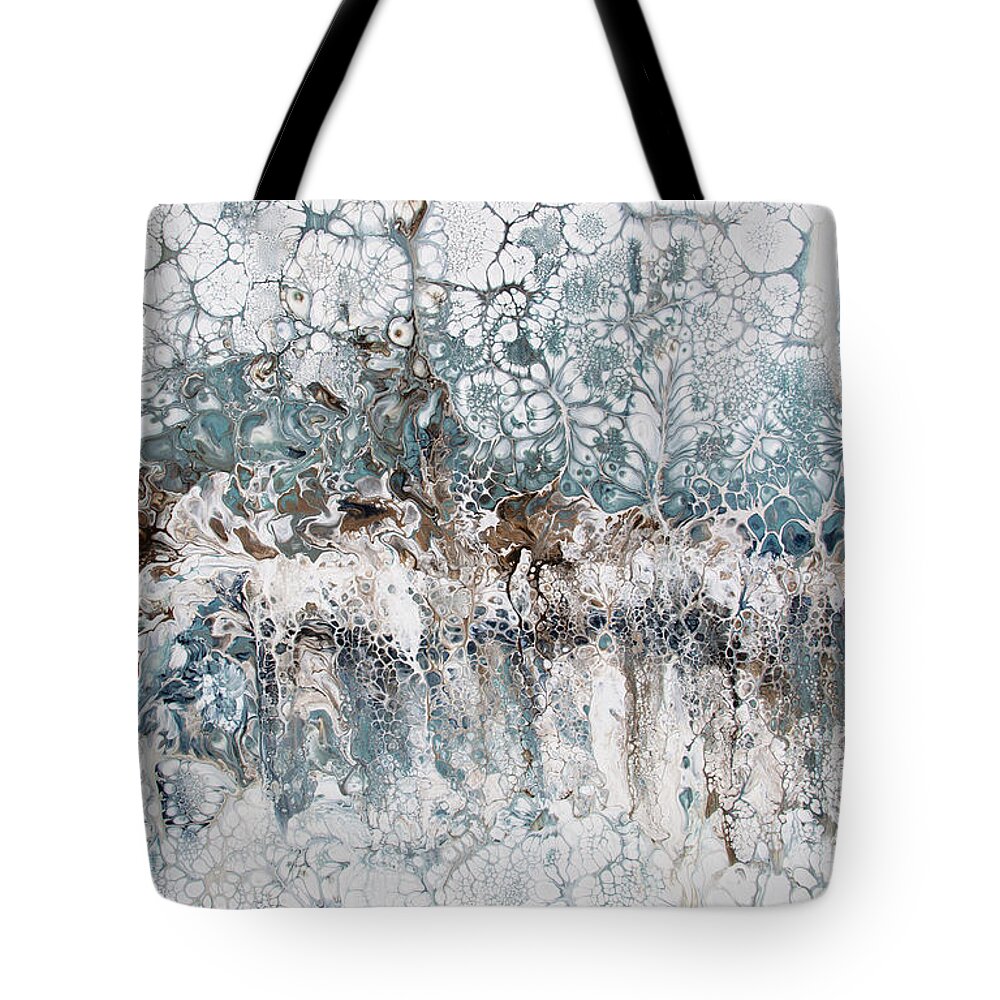Blue Tote Bag featuring the painting Into the Blue by Katrina Nixon