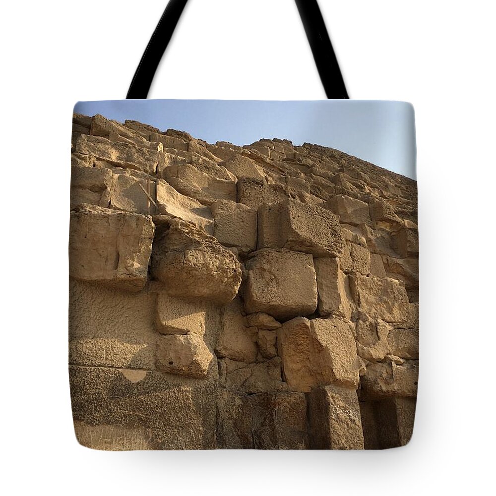 Giza Tote Bag featuring the photograph Great Pyramid by Trevor Grassi