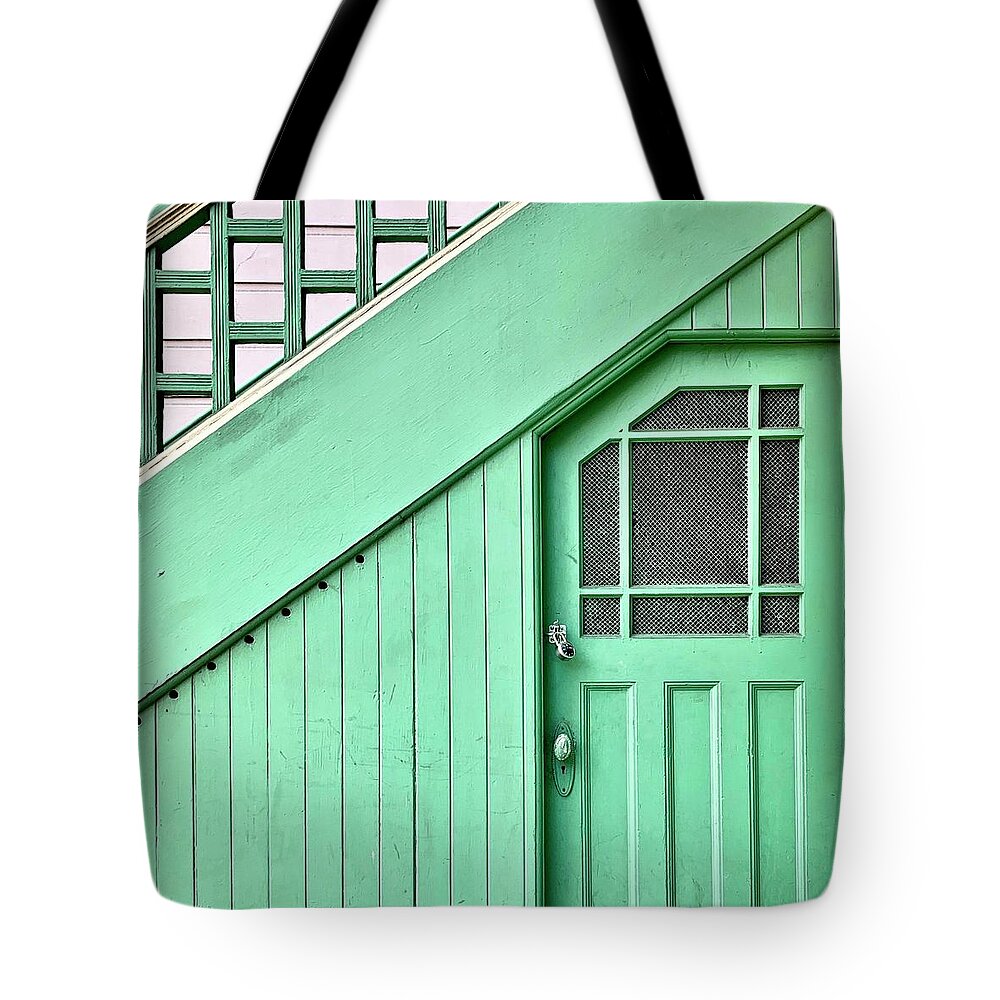  Tote Bag featuring the photograph Green Door by Julie Gebhardt