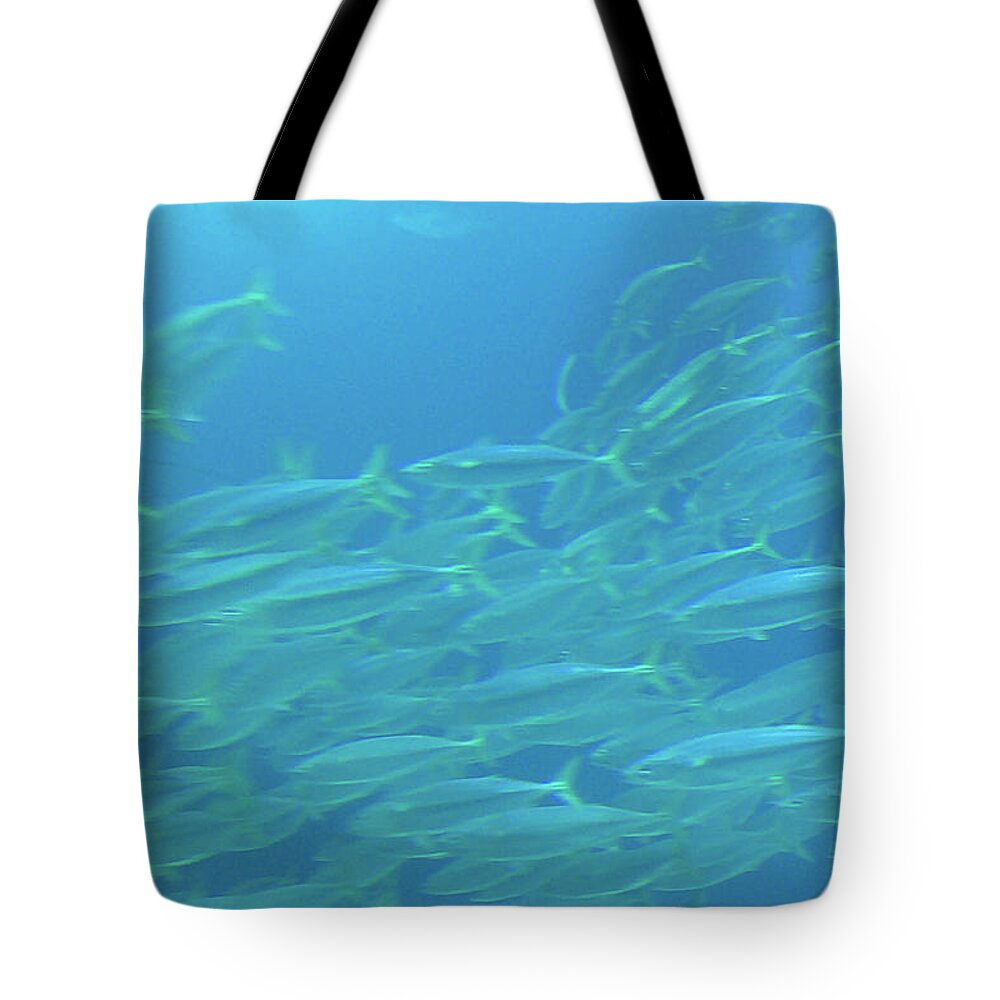 Green Fishes Tote Bag by Lv - Pixels
