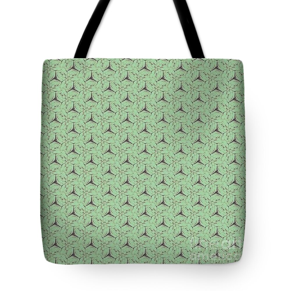  Tote Bag featuring the digital art Green Pinwheel by Kari Myres