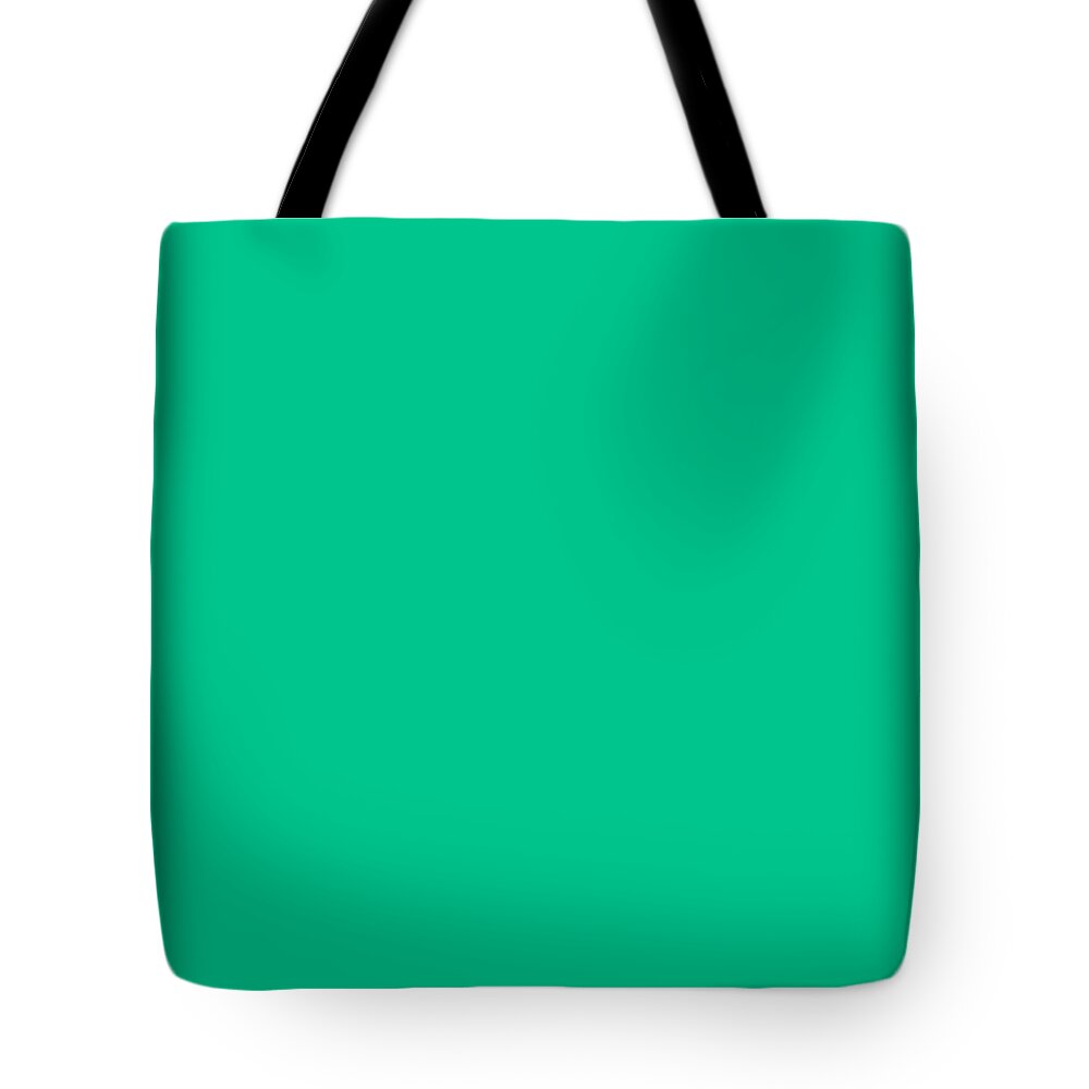 Green Tote Bag featuring the digital art Green Solid Color match for Love and Peace Design by Delynn Addams
