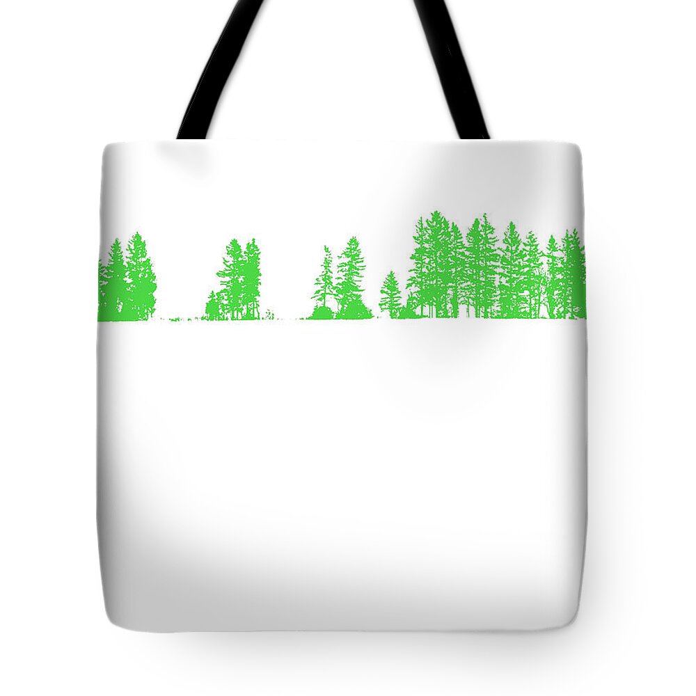 Tree Tote Bag featuring the mixed media Green Trees by Moira Law