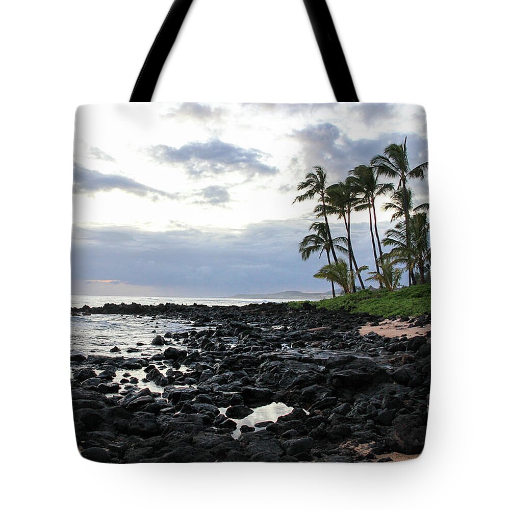 Hawaii Tote Bag featuring the photograph Grey Sunset by Robert Carter
