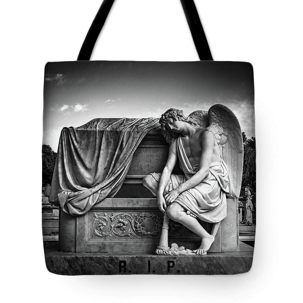 B&w Tote Bag featuring the photograph Grief by Mike Schaffner