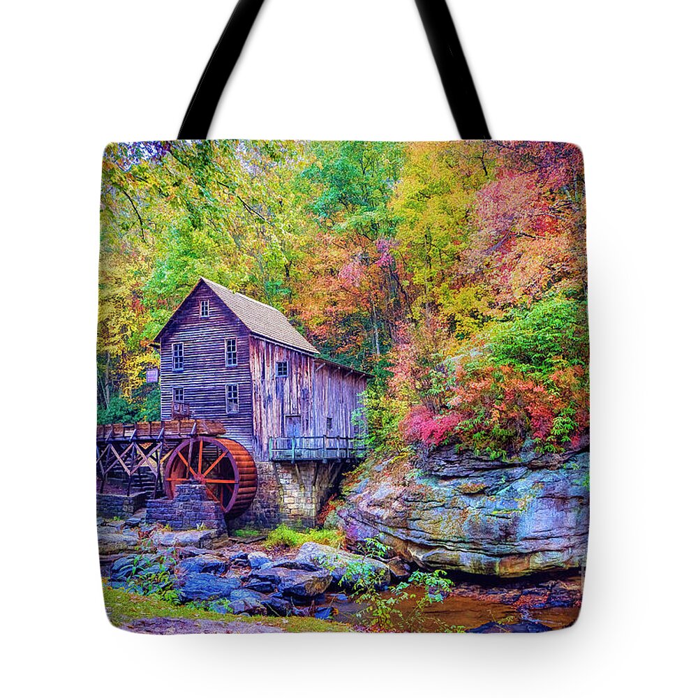 Landscape Tote Bag featuring the photograph Grist Mill by Tom Watkins PVminer pixs
