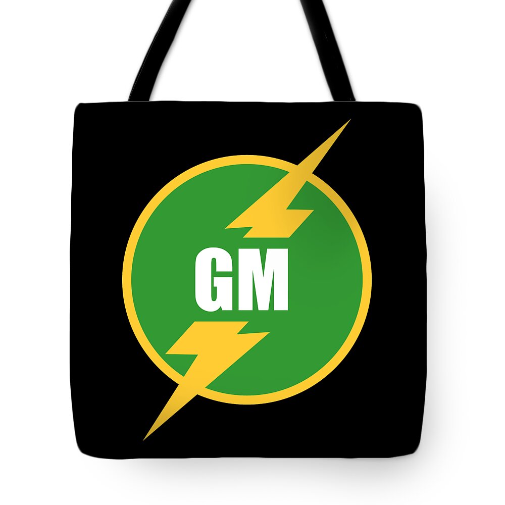 Funny Tote Bag featuring the digital art Groomsmen Gm Logo by Flippin Sweet Gear