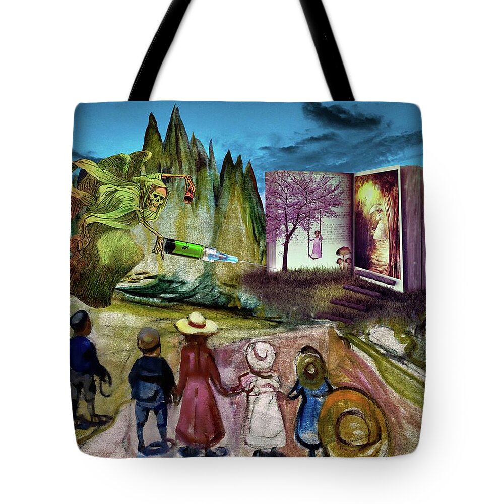 Children Tote Bag featuring the digital art Growing Medical Tyranny by Norman Brule