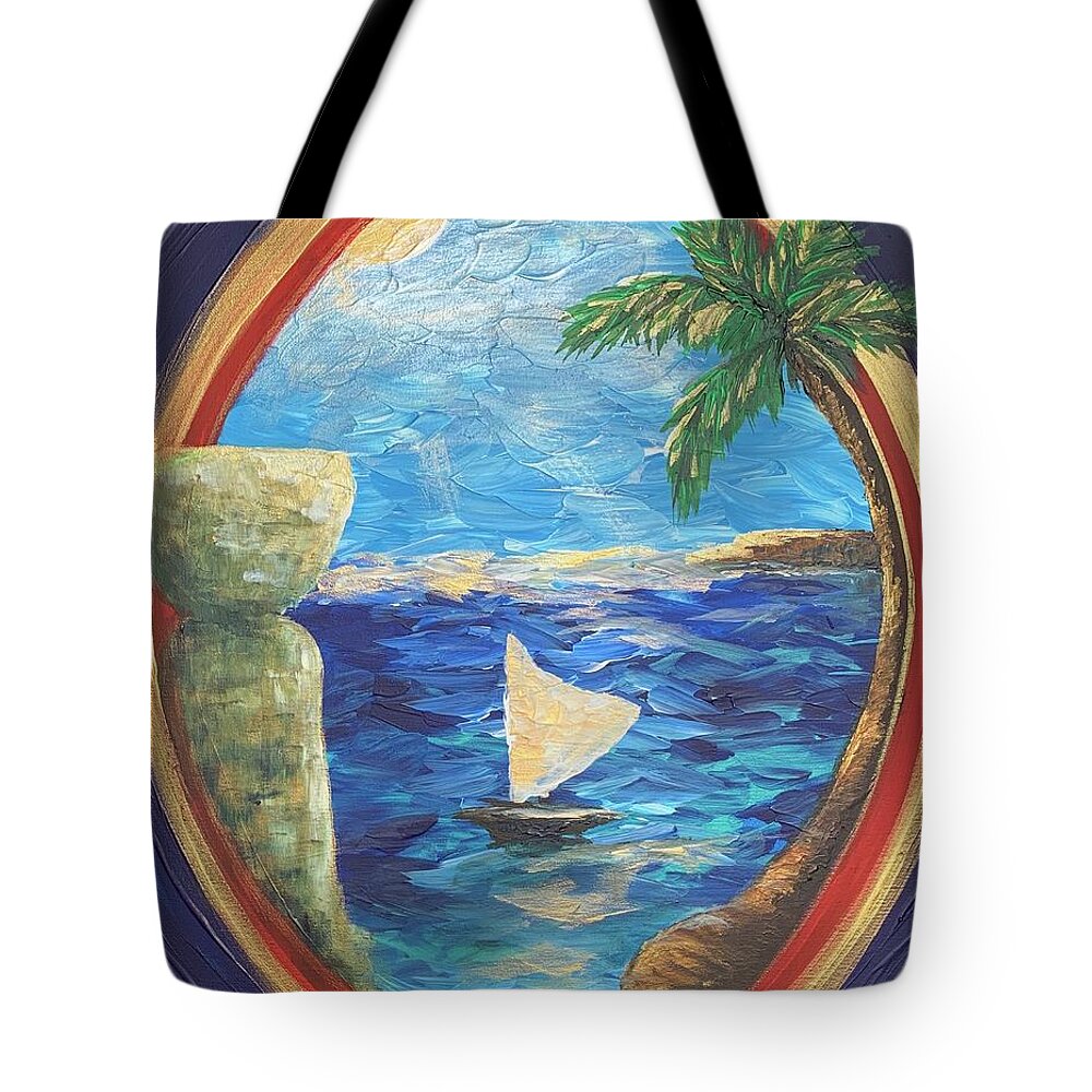 Guam Seal Tote Bag featuring the painting Guam Seal by Michelle Pier